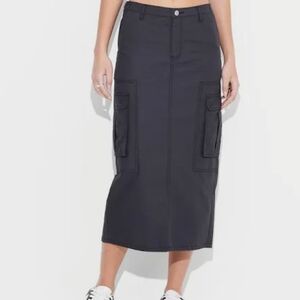 Women's Cargo Maxi Skirt - Wild Fable Hematite XXS